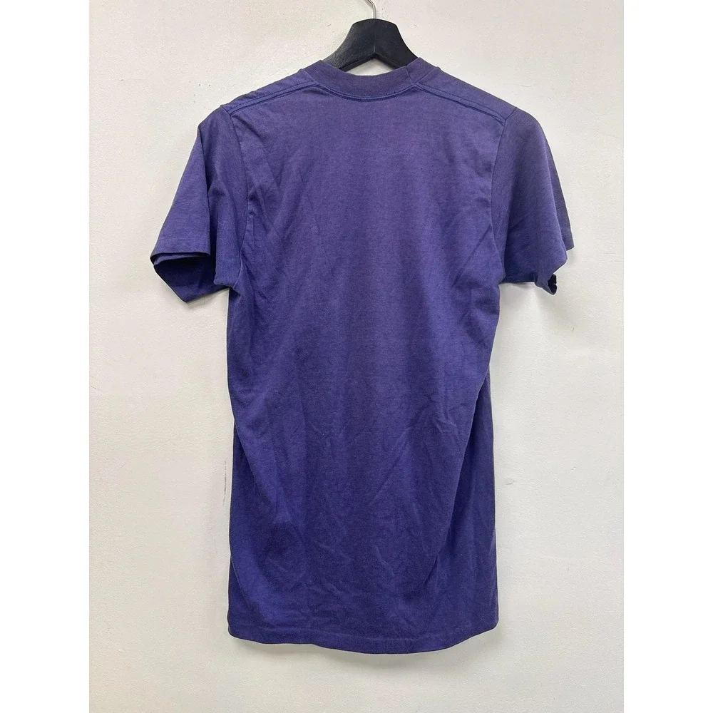 Vintage‎ Chicago Cubs Shirt Mens Small Blue MLB Baseball Graphic Tee 80s Faded